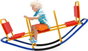 COSTWAY 3 Sitzer Schaukelwippe, Gartenwippe bis 100 kg belastbar, Kinder Wippe In- und Outdoor, Kinderwippe Metall Karussellwippe ideal für Kinder 3-8 Jahren COSTWAY 3 Sitzer Schaukelwippe, Gartenwippe bis 100 kg belastbar, Kinder Wippe In- und Outdoor, Kinderwippe Metall Karussellwippe ideal für Kinder 3-8 Jahren