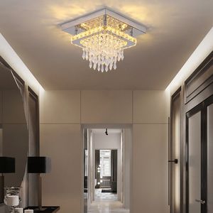 Fortuna Lai Modern LED Kristall Deckenleuchte Kronleuchter Wohnzimmer Eingangsgang Lampe 21W(Warmweiß)