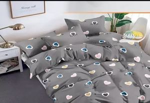 Ložní povlečení 200x220 Satin Bavlna on Hearts Gray 4 díly Ložní povlečení 200x220 Satin Bavlna on Hearts Gray 4 díly