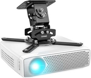 Duronic PB03XB Beamerhalterung - Projektor Deckenhalterung - Universal Beamer Wandhalterung - Halterung für Video-Projektor - drehbar und schwenkbar - Heimkino - Bis 13,6 kg - 360° Rotation - Schwarz