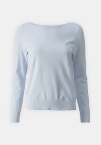 Hellblauer Feinstrickpullover mit U-Boot-Ausschnitt für Damen Tommy Hilfiger-M