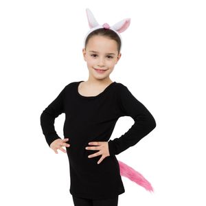Bristol Novelty Kinder Einhorn-Kostüm-Set BN1412 (Einheitsgröße) (Weiß/Pink)