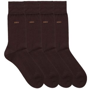 Ponožky BOSS Medium Logo Socks Bavlna Mix Stretch Dark Brown 39-42