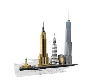 LEGO 21028 Architecture New York City Set, Skyline-Modellbausatz mit World Trade Center und Freiheitsstatue, Basteln für Erwachsene, Home und Büro-Deko, Geschenke für Frauen und Männer