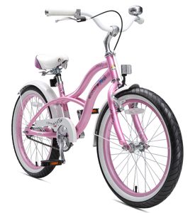 BIKESTAR Kinder Fahrrad ab 6 Jahre, 20 Zoll Cruiser Kinderrad, Pink