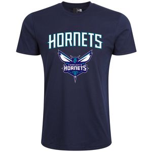 New Era - NBA Charlotte Hornets Team Logo T-Shirt - Blau : M Blau Farbe: Blau Größe: M