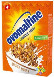 Ovomaltine knuspriges Crunchy Müsli aus Gerstenmalz und Kakao 450g