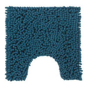 PANA® Chenille Badematten Serie aus Mikrofaser - versch. Varianten, Größe:45 x 45 cm mit WC Ausschnitt, Farben:Petrol