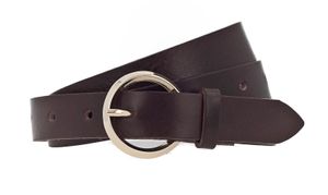 Vanzetti Leder Gürtel Taillengürtel 25mm Leather Belt W90 Dark Brown braun