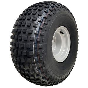 22x11.00-8 knobby ATV tyre on 4 stud rim ATV trailer quad wheel - 100mm PCD rim.