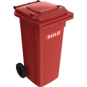 120 Liter Sulo Mülltonne, Mülleimer, Abfalltonne, Großmüllbehälter rot
