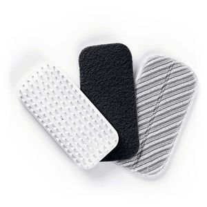 CLEANmaxx Ersatz-Aufsätze 3-tlg. für Reinigungsbürste - grau/weiß/schwarz