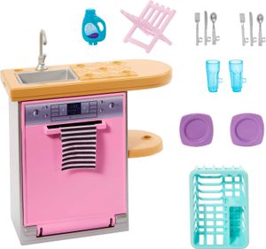 Mattel HJV32; HJV34 - Barbie Möbel- und Zubehör-Set - Küchen-Set