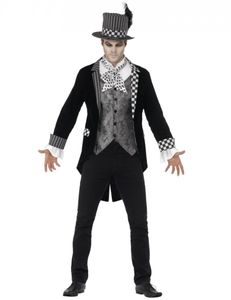 Herren Kostüm dunkler Hutmacher Gentleman Halloween Karneval Gr.XL