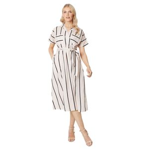 Principles - Midi Hemd Kleid Wickel für Damen DH7259 (46 DE) (Elfenbein)