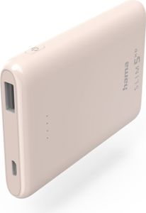 Power Pack "SLIM 5HD" 5000mAh, Ausgang: USB-A, Hellrosa (00201664)