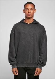 Build Your Brand Acid Washed Oversize Hoody BY191 black XXL