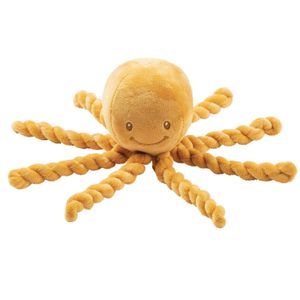 NATTOU Doudou Pieuvre Lapidou - 23 cm - 100% Polyester - Ocker