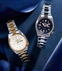 SEIKO Damen Automatik Armbanduhr aus Edelstahl mit Edelstahl Band - 5Sports - SRE004K1