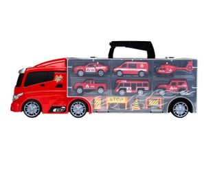 Alsino - Feuerwehr Lkw mit kleinen Autos Spielzeug Einsatzfahrzeug Kinder Autos Spielzeug Set - für Kinder ab 3 Jahren