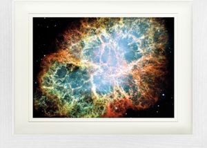 Der Weltraum Gerahmtes Bild Mit Edlem Passepartout | Wand-Bilder | Im Bilderrahmen - Krebsnebel, Nach Der Supernova (30 x 40 cm)