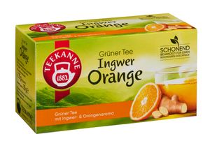 Teekanne Grüner Tee Orange & Ingwer