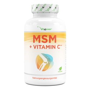 MSM 2000 - 365 Tabletten (Vegan) á 1000mg + Vitamin C aus Acerola - Hochdosiert