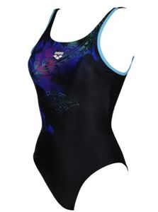 Arena Women's Swimsuit U Back Placement B Black-Martinica-Mult 36