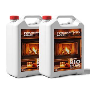 2x5 Liter Bioethanol ORANGENDUFT Premium 100% fürAlkohol für Kamin 10L