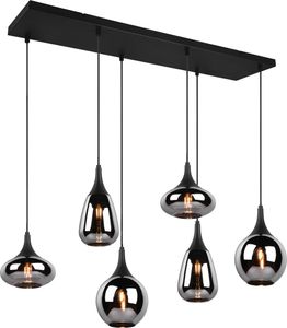 Trio Lumina Pendelleuchte, 40W, 6 x E14, schwarz-chrom (317000632)