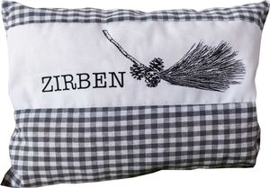 Zirbenkissen - Blau - Weiß - 26 x 19 cm - gehobelte Zirbenspäne