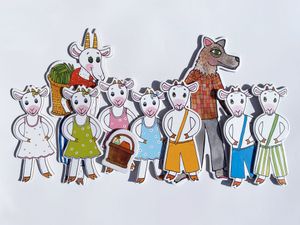 Vlk a kozliatka - bábky 9 ks