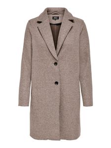 ONLY Damen Klassischer Mantel Elegant Coat Fleecejacke ONLCARRIE Bounded Cardigan mit Knopfleiste, Farben:Braun-2, Größe:L