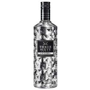 Three Sixty Vodka mit Gratis Longdrinkglas 37,5%  - 0,7 l