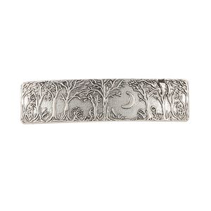 Haarspange Große handgefertigte Metallspange Französische Haarspange Vintage Retro Wald Mondschutz Haarnadel Damen Mädchen Mode Haarschmuck Geschenk,Ancient Silver