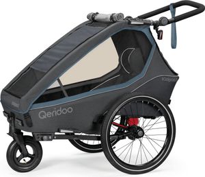 Qeridoo Kidgoo 1 - detský príves na bicykel pre 1 dieťa, farba:námornícka modrá