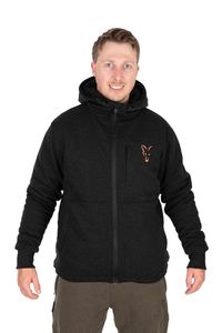 Fox Collection Sherpa Jacket Black & Orange - Angeljacke, Größe:L