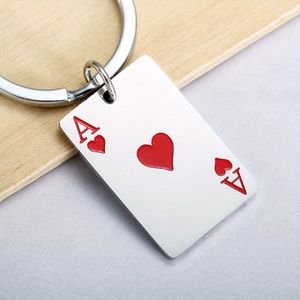 Kreative Pokerkarte, Pik, Herz, Schlüsselanhänger, Herrentasche, Ornament, Geschenk
