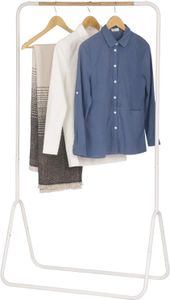 Kleiderständer Garderobenständer Kleiderstange Metall, ca.79x43x145cm(BxTxH) Farbe: weiß