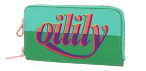 Oilily Logo Mania Card Zip Wallet L Mint Leaf