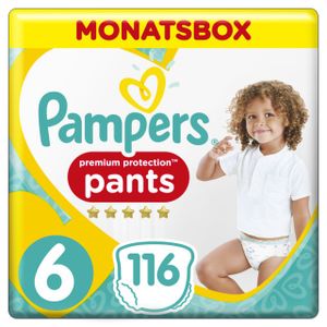 Pampers Premium Protection Pants Gr.6 Extra Large 15+kg Monatsbox, 116 Stück - Größe 6 - 116 Stück