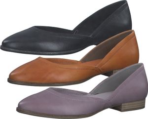 MARCO TOZZI Damen Ballerina elegant Leder 2-22108-20, Größe:39 EU, Farbe:Orange