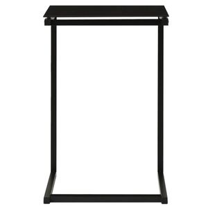 vidaXL Beistelltisch Schwarz 40x40x60 cm Hartglas