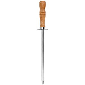 NAVA Messerschärfer / WETZSTAHL mit Holzgriff für Küchenmesser mit Stahlklingen