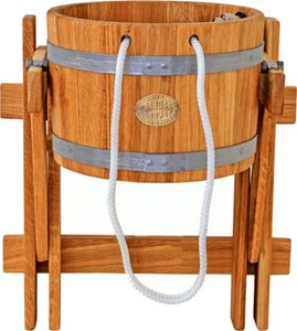 Pirts Saunaeimer-Wasserfall aus Eichenholz ohne Einsätze, 10 l