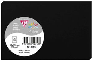 Karte Pollen 82x128mm 210g VE=25 Stück schwarz