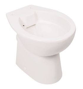 Calmwaters® Universal - Spülrandloses Stand-WC  mit waagerechtem Abgang als Tiefspüler mit Befestigung - 07AB3715