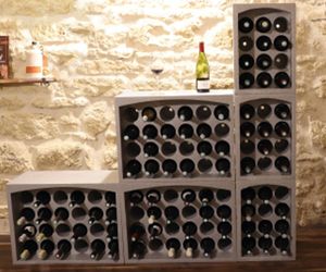 Flaschenregal für 24 Flaschen - Stapelbar 67 x 29,5 x 50 cm