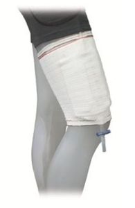 Care Fix Klett Fixierstrumpf mit integrierter Beinbeuteltasche für Oberschenkel, REF 05/02/10/OS/M/GHC - Größe M = Umfang 35-45cm