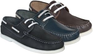 Bootsschuhe Halbschuhe aus Nubukleder Segelschuhe Schuhe schwarz/weiß, Schuhgröße:43